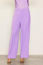 Digital Lavender Pintuck Wide Leg Trouser