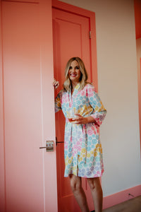 Pastel Happy Face Repeat Robe