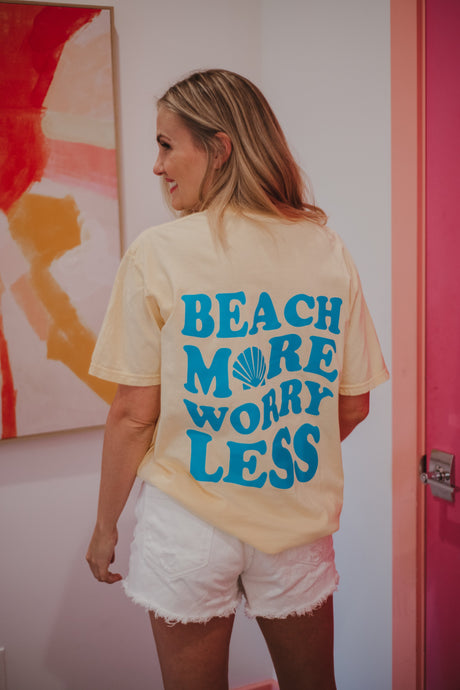 Banana Beach More Worry Less S/S Graphic Tee