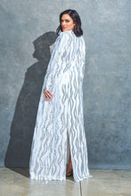 Silver/White Sequin Print Zebra Jacket