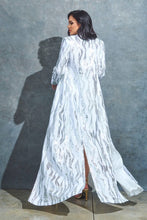 Silver/White Sequin Print Zebra Jacket