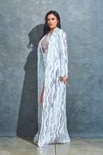 Silver/White Sequin Print Zebra Jacket