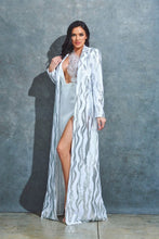 Silver/White Sequin Print Zebra Jacket