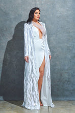 Silver/White Sequin Print Zebra Jacket