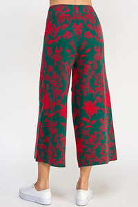 Green/Red Jacquard Sweater Pants