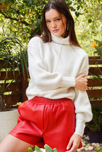 Cream Turtle neck knit sweater