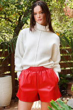 Cream Turtle neck knit sweater