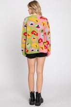 Pink/Green Animal Printed Sweater Top