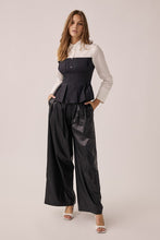 Off White Black All Buttons Up With Shirt And Corset