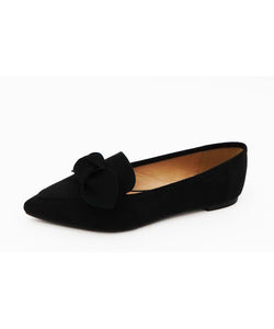 Black Suede Casual Loafer Flats