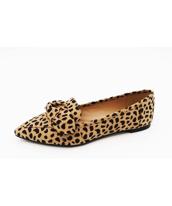 Cheetah Suede Suede Casual Loafer Flats