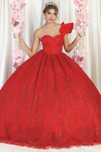 Red Bow Knot Ruffled Backless Sleeveless Gown