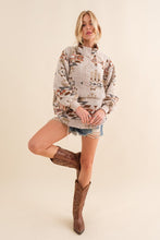 Taupe Exclusive Aztec Western Pullover
