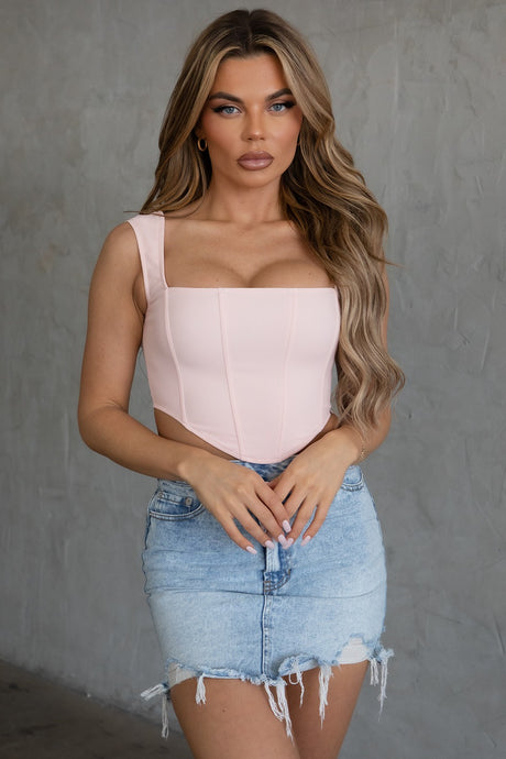 Blush Bengalin Corset Top