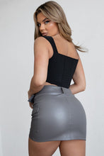 Black Bengalin Corset Top