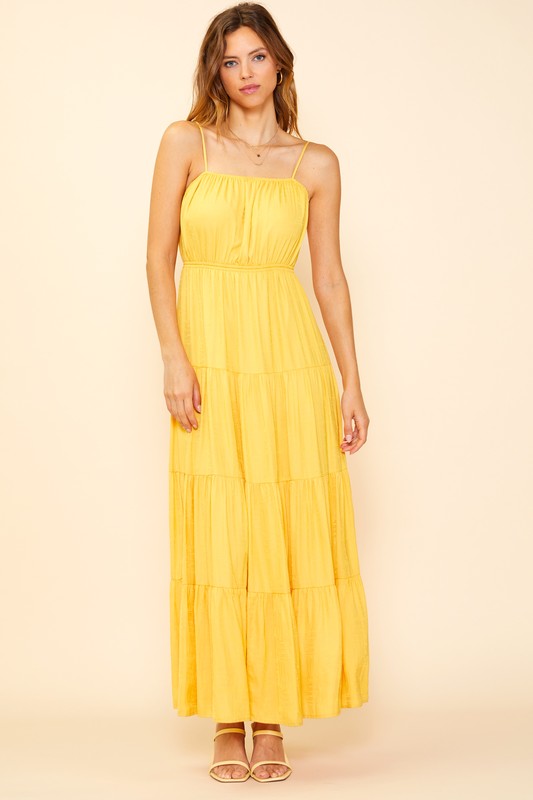 Mango Sorbet Tiered Maxi Dress