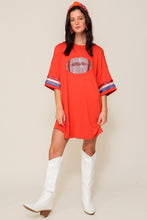 Rust Over Sized Game Day Football Top