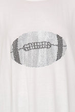 White Over Sized Game Day Football Top