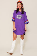 Purple Over Sized Game Day Football Top