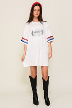 White Over Sized Game Day Football Top