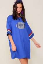 Royal Over Sized Game Day Football Top