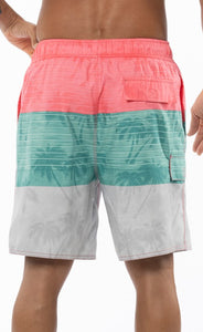 Coral Swimming Trunk Board Shorts Elastic