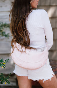 Blush Dakota Hobo Crescent Shape Bag
