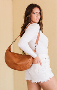 Camel Dakota Hobo Crescent Shape Bag