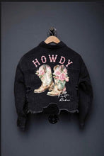 Black Denim Howdy Boots Crop Jacket
