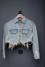 Blue Denim Howdy Boots Crop Jacket