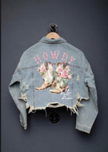 Blue Denim Howdy Boots Crop Jacket