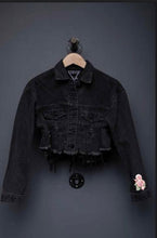 Black Denim Howdy Boots Crop Jacket