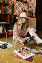 Camel Multi Color Block French Terry Pullover