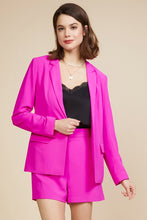 Ultra Pink Long Sleeve Welt Pocket Blazer