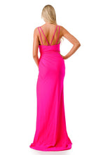 Fuchsia Sweetheart Open-Back Off-Shoulder Long Dress