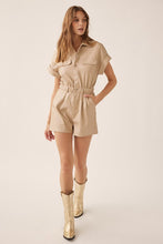 Latte Short Sleeved Pu Rompers