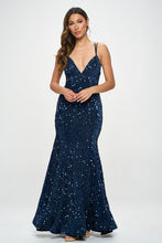 Slate Velvet Sequin Maxi Dress