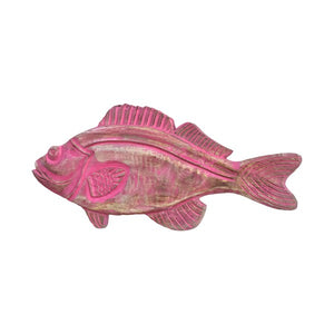 Hand Carved Mango Wood Snook 3-D Wall Art