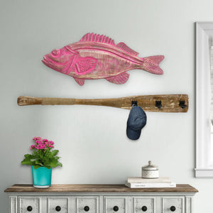 Hand Carved Mango Wood Snook 3-D Wall Art