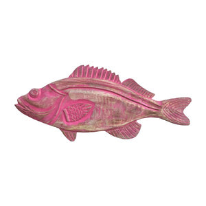 Hand Carved Mango Wood Snook 3-D Wall Art