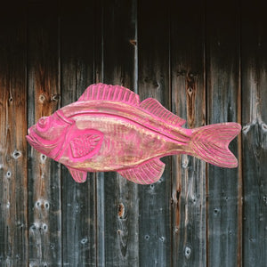 Hand Carved Mango Wood Snook 3-D Wall Art