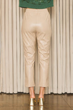 Latte Vegan Leather Jogger Pants