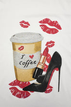 White I Love Coffee T-shirt