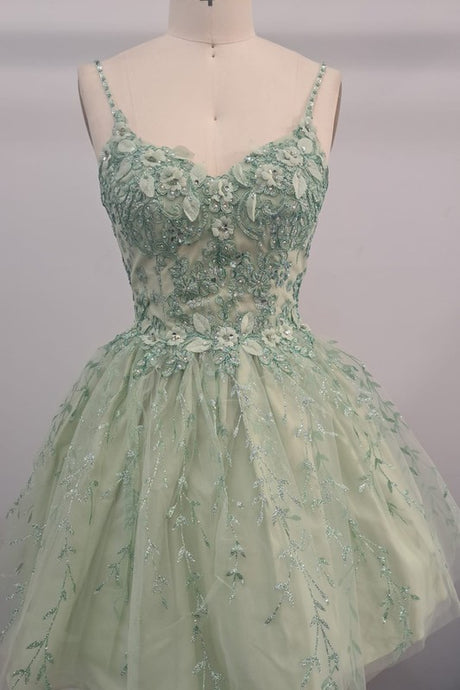 Sage Glitter Sequin Cocktail Dress