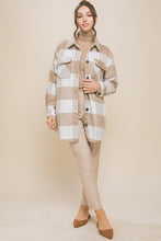 Khaki Plaid Bust Pocket Shacket