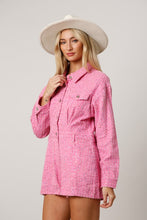 Pink Sequin Utility Romper
