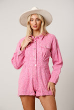 Pink Sequin Utility Romper