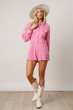 Pink Sequin Utility Romper