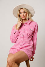 Pink Sequin Utility Romper