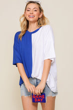 Royal/White Game Day Multi Color Knit Top